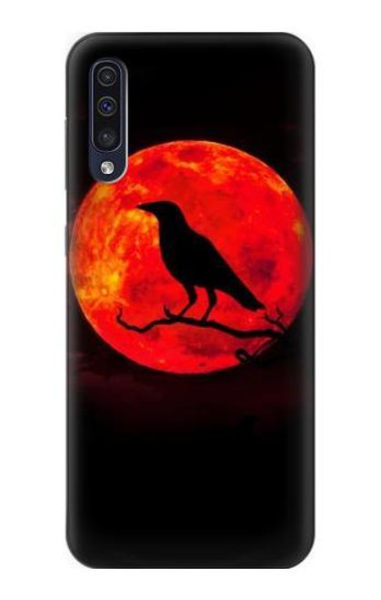 S3328 Crow Red Moon Funda Carcasa Case para Samsung Galaxy A50