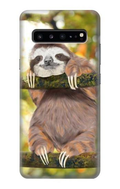 S3138 Cute Baby Sloth Paint Funda Carcasa Case para Samsung Galaxy S10 5G