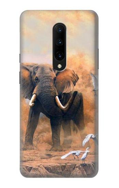 S1292 Dusty Elephant Egrets Funda Carcasa Case para OnePlus 7 Pro