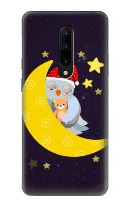 S2849 Cute Sleepy Owl Moon Night Funda Carcasa Case para OnePlus 7 Pro