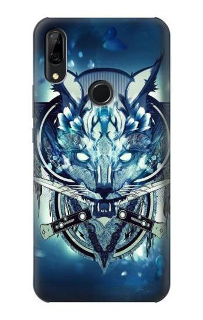 S1135 Wolf with knives Rock Funda Carcasa Case para Huawei P Smart Z, Y9 Prime 2019