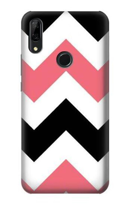 S1849 Pink Black Chevron Zigzag Funda Carcasa Case para Huawei P Smart Z, Y9 Prime 2019