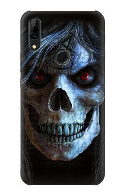 S2585 Evil Death Skull Pentagram Funda Carcasa Case para Huawei P Smart Z, Y9 Prime 2019