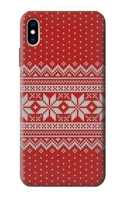 S3384 Winter Seamless Knitting Pattern Funda Carcasa Case para iPhone XS Max