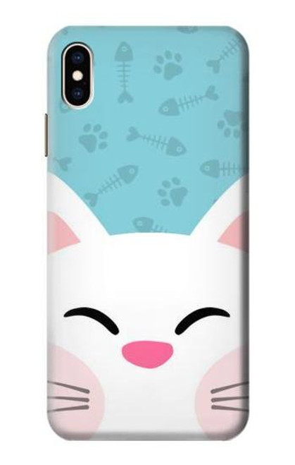 S3542 Cute Cat Cartoon Funda Carcasa Case para iPhone XS Max