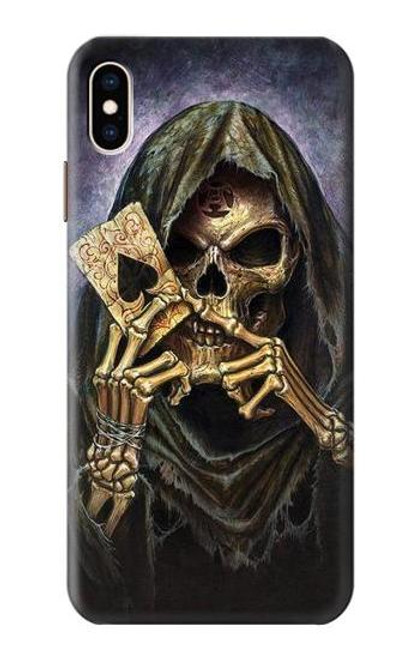 S3594 Grim Reaper Wins Poker Funda Carcasa Case para iPhone XS Max