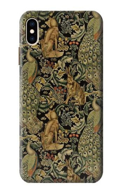 S3661 William Morris Forest Velvet Funda Carcasa Case para iPhone XS Max