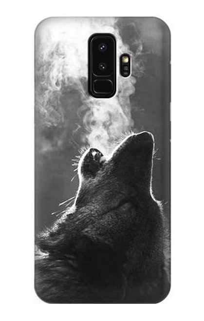 S3505 Wolf Howling Funda Carcasa Case para Samsung Galaxy S9 Plus