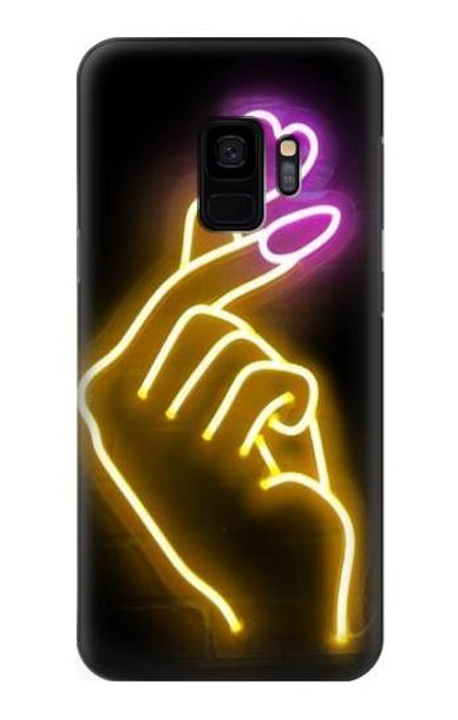 S3512 Cute Mini Heart Neon Graphic Funda Carcasa Case para Samsung Galaxy S9