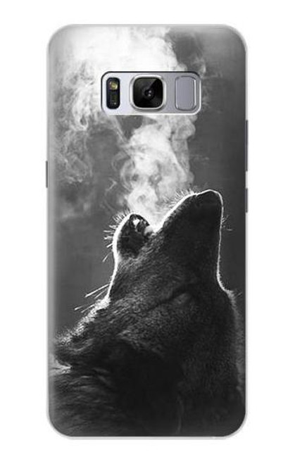 S3505 Wolf Howling Funda Carcasa Case para Samsung Galaxy S8
