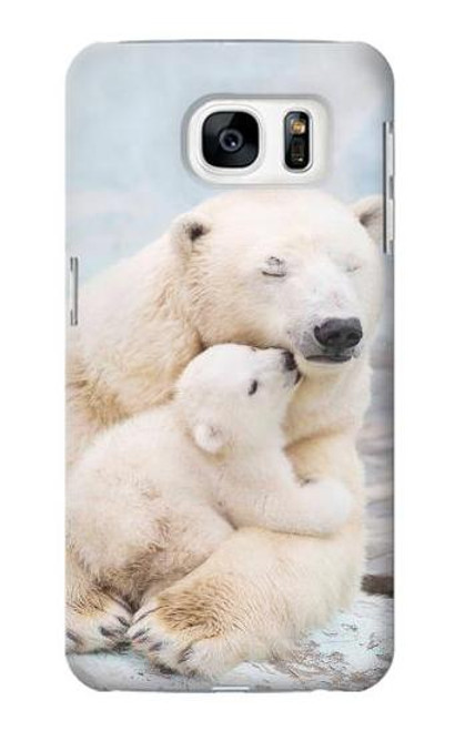 S3373 Polar Bear Hug Family Funda Carcasa Case para Samsung Galaxy S7