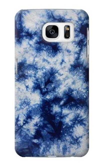 S3439 Fabric Indigo Tie Dye Funda Carcasa Case para Samsung Galaxy S7