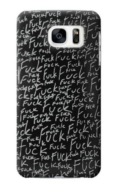 S3478 Funny Words Blackboard Funda Carcasa Case para Samsung Galaxy S7
