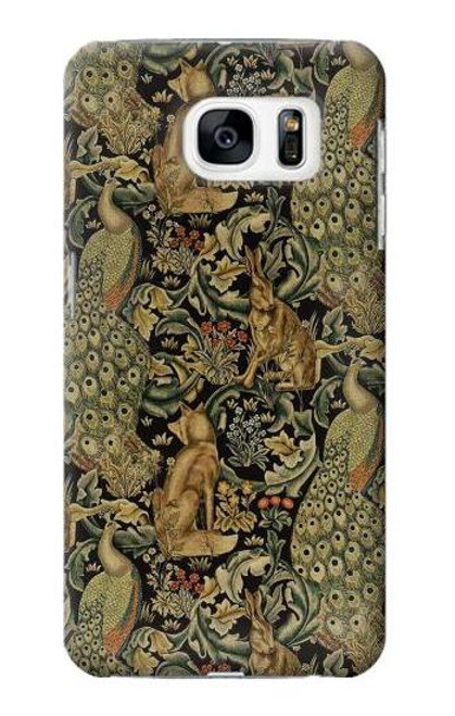 S3661 William Morris Forest Velvet Funda Carcasa Case para Samsung Galaxy S7