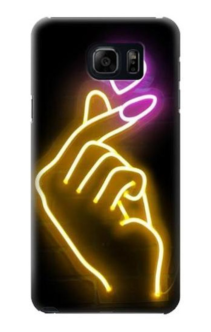 S3512 Cute Mini Heart Neon Graphic Funda Carcasa Case para Samsung Galaxy S6 Edge Plus