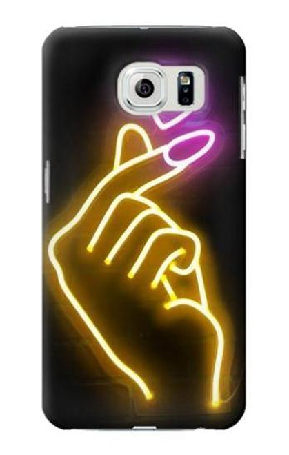 S3512 Cute Mini Heart Neon Graphic Funda Carcasa Case para Samsung Galaxy S6