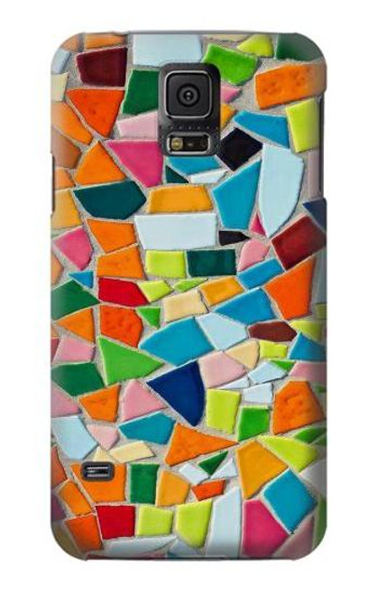S3391 Abstract Art Mosaic Tiles Graphic Funda Carcasa Case para Samsung Galaxy S5