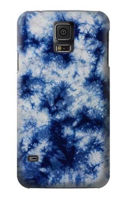 S3439 Fabric Indigo Tie Dye Funda Carcasa Case para Samsung Galaxy S5