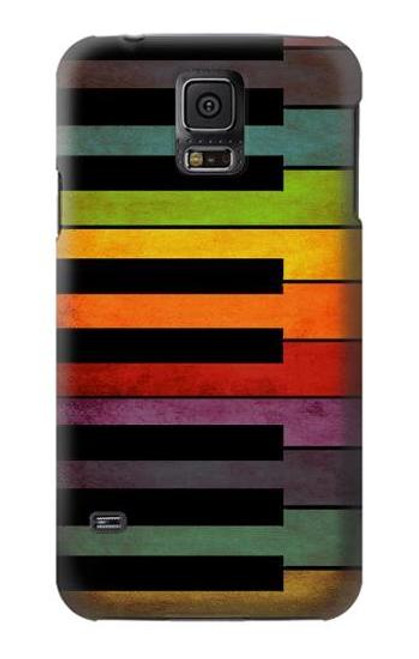 S3451 Colorful Piano Funda Carcasa Case para Samsung Galaxy S5