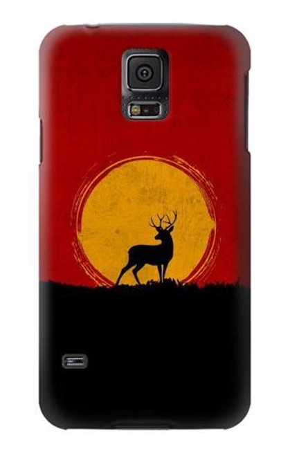 S3513 Deer Sunset Funda Carcasa Case para Samsung Galaxy S5