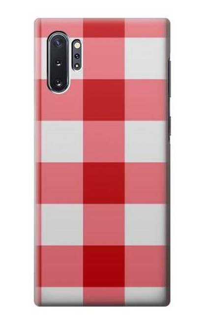 S3535 Red Gingham Funda Carcasa Case para Samsung Galaxy Note 10 Plus