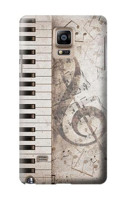 S3390 Music Note Funda Carcasa Case para Samsung Galaxy Note 4