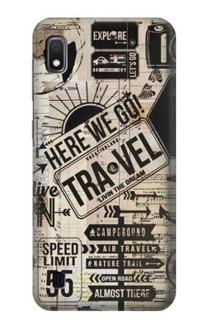 S3441 Vintage Travel Funda Carcasa Case para Samsung Galaxy A10