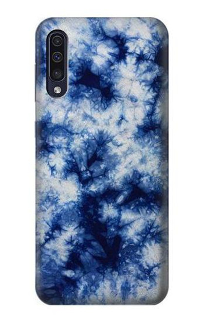 S3439 Fabric Indigo Tie Dye Funda Carcasa Case para Samsung Galaxy A50