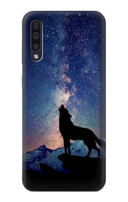 S3555 Wolf Howling Million Star Funda Carcasa Case para Samsung Galaxy A50
