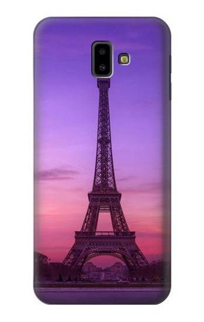 S3447 Eiffel Paris Sunset Funda Carcasa Case para Samsung Galaxy J6+ (2018), J6 Plus (2018)