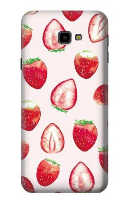 S3481 Strawberry Funda Carcasa Case para Samsung Galaxy J4+ (2018), J4 Plus (2018)