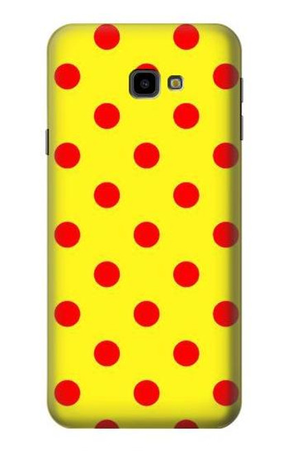 S3526 Red Spot Polka Dot Funda Carcasa Case para Samsung Galaxy J4+ (2018), J4 Plus (2018)