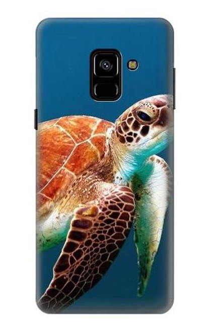 S3497 Green Sea Turtle Funda Carcasa Case para Samsung Galaxy A8 (2018)