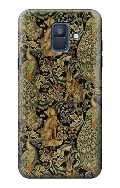 S3661 William Morris Forest Velvet Funda Carcasa Case para Samsung Galaxy A6 (2018)