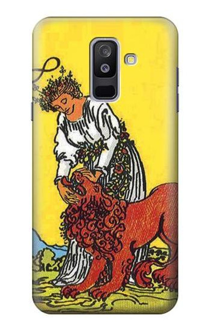 S3458 Strength Tarot Card Funda Carcasa Case para Samsung Galaxy A6+ (2018), J8 Plus 2018, A6 Plus 2018