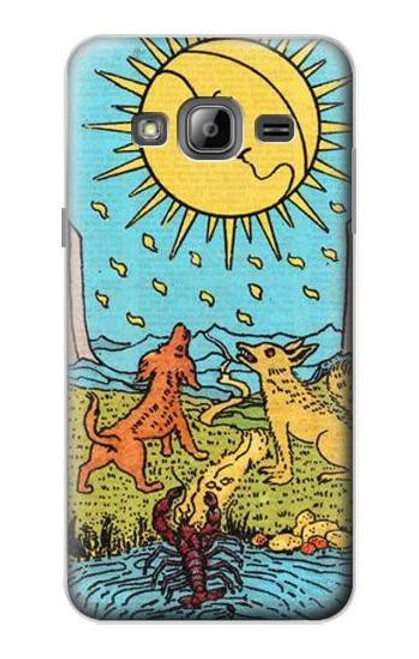 S3435 Tarot Card Moon Funda Carcasa Case para Samsung Galaxy J3 (2016)