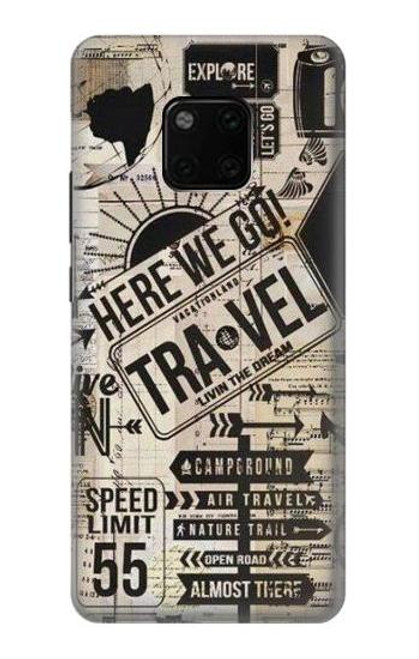 S3441 Vintage Travel Funda Carcasa Case para Huawei Mate 20 Pro