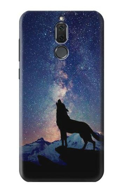 S3555 Wolf Howling Million Star Funda Carcasa Case para Huawei Mate 10 Lite