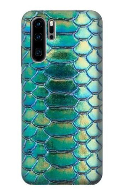 S3414 Green Snake Scale Graphic Print Funda Carcasa Case para Huawei P30 Pro