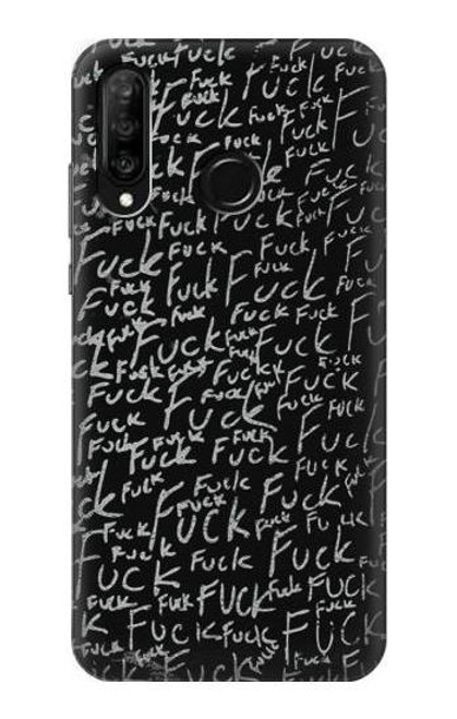 S3478 Funny Words Blackboard Funda Carcasa Case para Huawei P30 lite