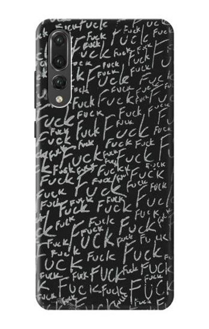 S3478 Funny Words Blackboard Funda Carcasa Case para Huawei P20 Pro