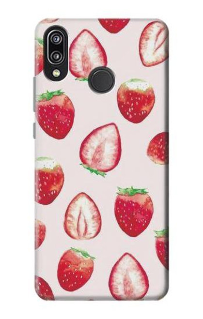 S3481 Strawberry Funda Carcasa Case para Huawei P20 Lite