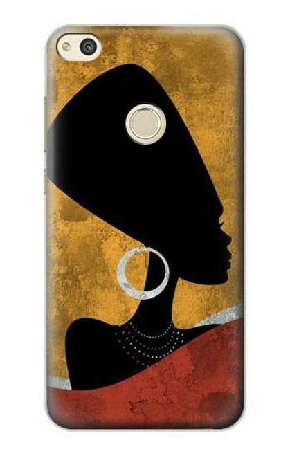 S3453 African Queen Nefertiti Silhouette Funda Carcasa Case para Huawei P8 Lite (2017)