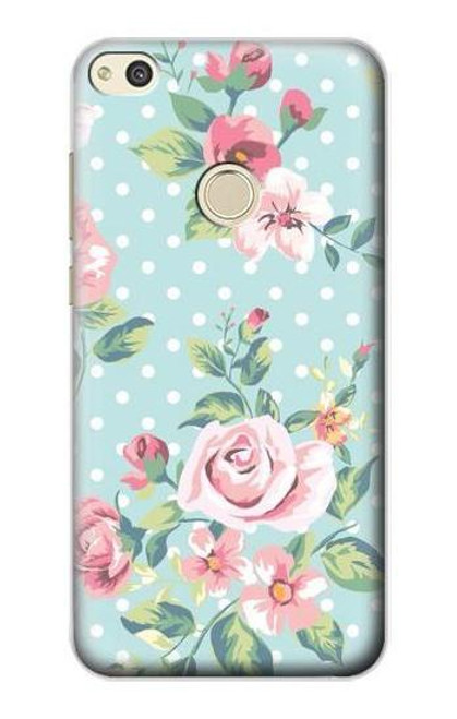 S3494 Vintage Rose Polka Dot Funda Carcasa Case para Huawei P8 Lite (2017)