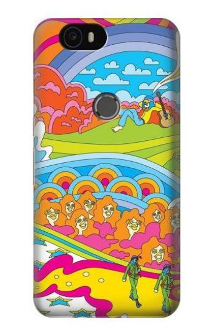 S3407 Hippie Art Funda Carcasa Case para Huawei Nexus 6P