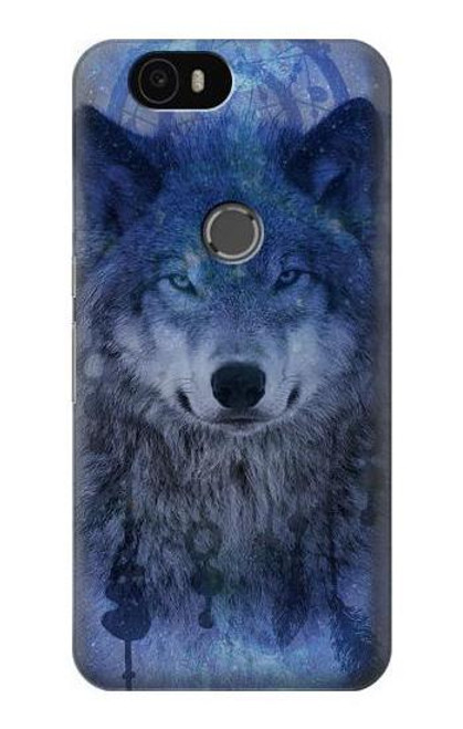 S3410 Wolf Dream Catcher Funda Carcasa Case para Huawei Nexus 6P