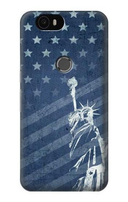 S3450 US Flag Liberty Statue Funda Carcasa Case para Huawei Nexus 6P