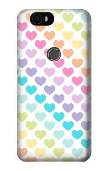 S3499 Colorful Heart Pattern Funda Carcasa Case para Huawei Nexus 6P