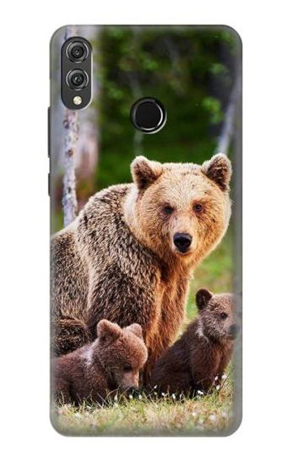 S3558 Bear Family Funda Carcasa Case para Huawei Honor 8X