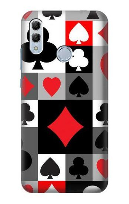 S3463 Poker Card Suit Funda Carcasa Case para Huawei Honor 10 Lite, Huawei P Smart 2019